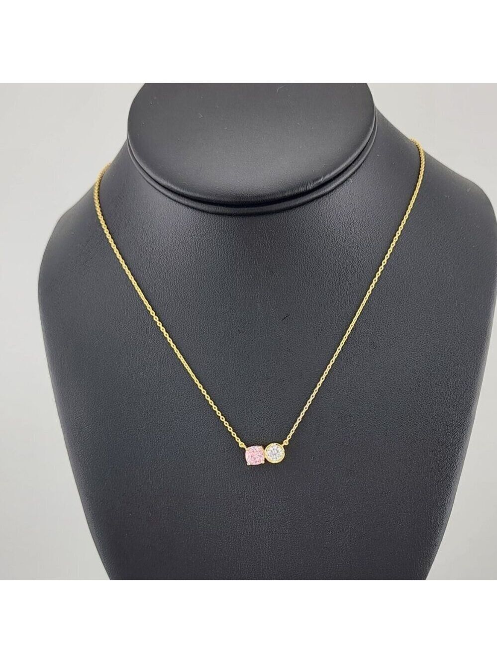 Sterling Silver 925 Necklace with Pink & White Gemstones – Elegant & Feminine